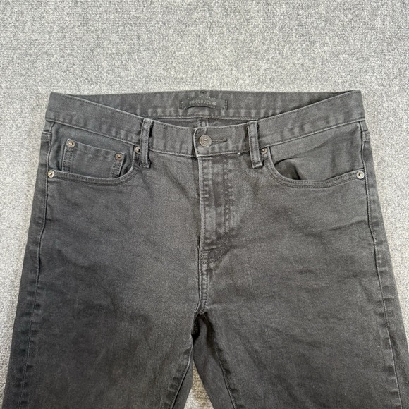 Uniqlo Selvedge Jeans Mens 32x32 (Fits 32x28) Black Slim Straight Stretch‎ Denim - Picture 4 of 15